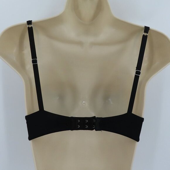 Aerie 32B Maddie Push Up Bra Padded Underwire Strappy Straps Solid Black Women - Picture 6 of 15